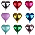 thumbnail image 2 of Globo de empuje de película de aluminio monocromática, versión ligera en forma de corazón de 18 pulgadas, decoración para fiesta, cumpleaños, Sala de bodas, Rosa en forma de corazón, 2 of 6