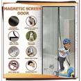 thumbnail image 5 of Magnetic fly screen door, mosquito net curtain with powerful magnets, insect screen, black strips, 5 of 5