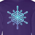 thumbnail image 4 of Inktastic Christmas Blue Ice Snowflake Long Sleeve T-Shirt, 4 of 5