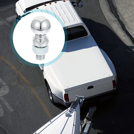 IBASETOY 1Set Silver Tow Ball for Trailer Hitch Accessories Chrome Plated Galvanized Towing and Outdoor Use