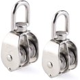 thumbnail image 1 of AVEKI 2Pcs Heavy Duty Double Wheel Swivel Lifting Pulley Block Rope Pulleys for Lifting Wheel Swivel (M15 Double) 0601M, 1 of 2