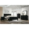 thumbnail image 3 of Furniture of America Jussy Transitional Solid Wood 5-Drawer Chest in Black, 3 of 3