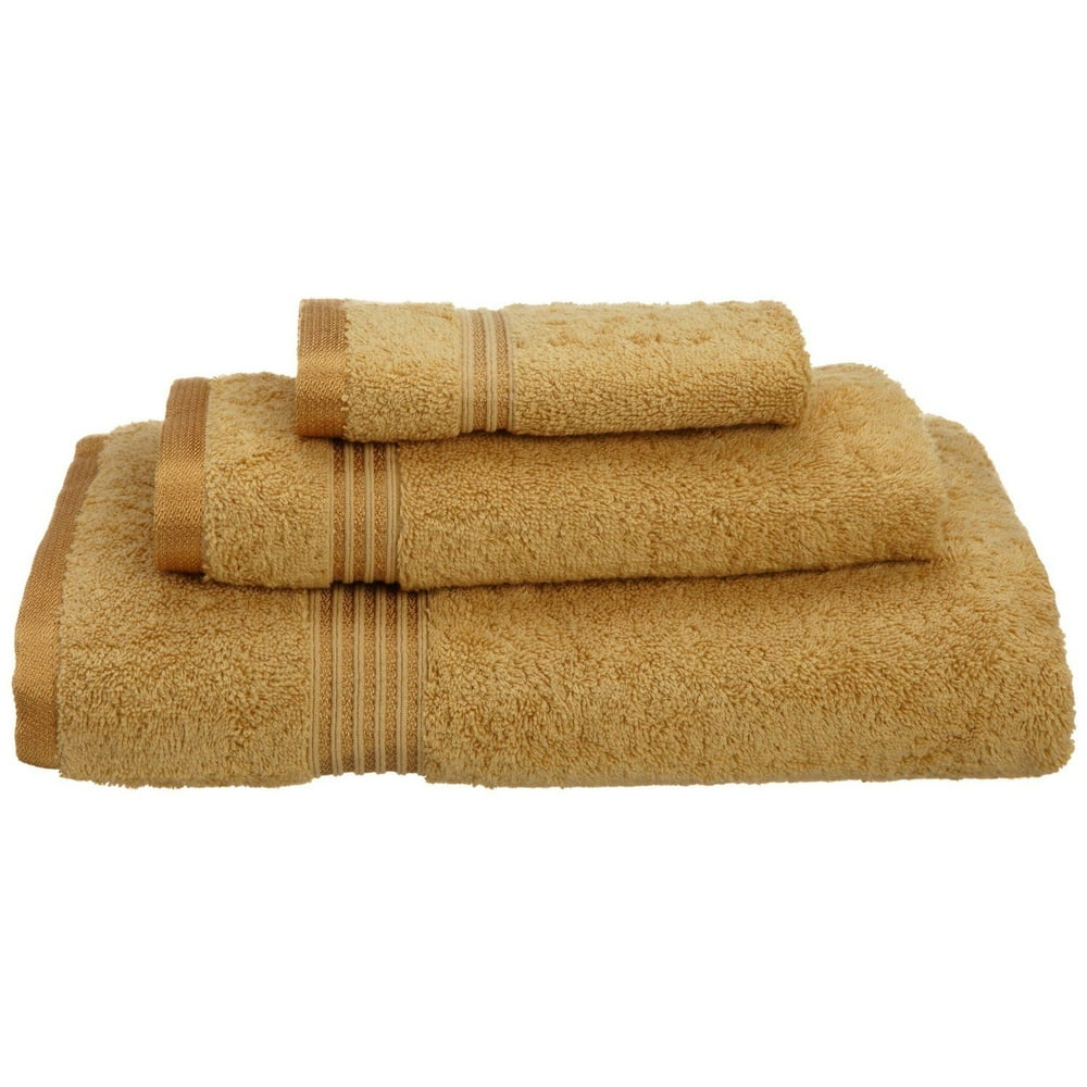 Premium AllCotton 3piece Bath Towel Set, Gold