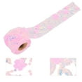 thumbnail image 3 of Rollo de tul de 10 yardas, lentejuelas bordadas, flores, cinta de malla, accesorios decorativos para manualidades, rosa oscuro, 3 of 12