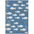 thumbnail image 2 of SAFAVIEH Courtyard Trena Fish Print Indoor/Outdoor Area Rug, 8' x 10', Blue/Beige, 2 of 6