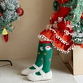 thumbnail image 4 of SYMOID Cotton Christmas Crew Socks for Women - Green with Santa & Gift Box, One Size Fits Most Adults & Teens, 1 Pair Comfortable Breathable Holiday Socks,Size Free Size, 4 of 6