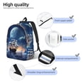 thumbnail image 4 of Vsdgher Moonlit Night Sea Sailboat Print Canvas Backpack Travel Rucksack Unisex Knapsack 15.7/17.7Inch Laptop Backpack for Work,College -Medium, 4 of 5