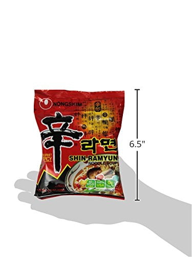 Nongshim Shin Ramyun Noodle Soup, Gourmet Spicy, 4.2 Ounce Pack of 20