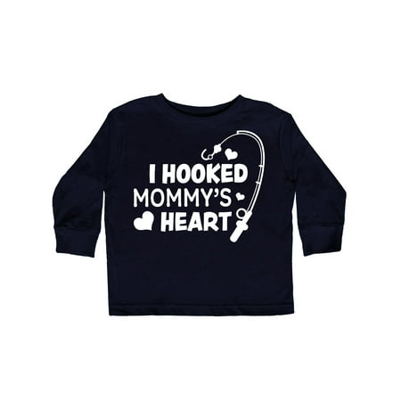 

Inktastic I Hooked Mommy s Heart with Fishing Rod Gift Toddler Boy or Toddler Girl Long Sleeve T-Shirt