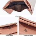 thumbnail image 3 of Carteras pequeñas para mujer, de piel sintética, con cremallera, bolsillo para monedas, tarjetero y ventana para identificación, 3 of 5