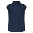 thumbnail image 3 of Camisas de Manga Larga para las Mujeres de Ajuste Suelto de las Mujeres de Algodón de Lino Blusa Casual Cuello en V, Poliéster, 3 of 8