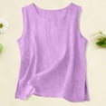 thumbnail image 2 of Shadoumai Women Cotton Linen Tank Tops Loose Fit Casual Sleeveless Summer Linen Shirts Lightweight Gauze Crewneck Camisole 2026, 2 of 6