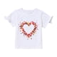thumbnail image 1 of Ropa Para Bebés Y Niñas, Atuendo Para Niños Pequeños, Camiseta De Manga Corta Con Lazo Y Estampado De Corazones De Verano, Camiseta Blanca Con Cuello Redondo Odeerbi LM103-6031, 1 of 9