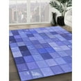 thumbnail image 2 of Ahgly Company Indoor Square Patterned Sky Blue Dress Blue Area Rugs, 8' Square, 2 of 6