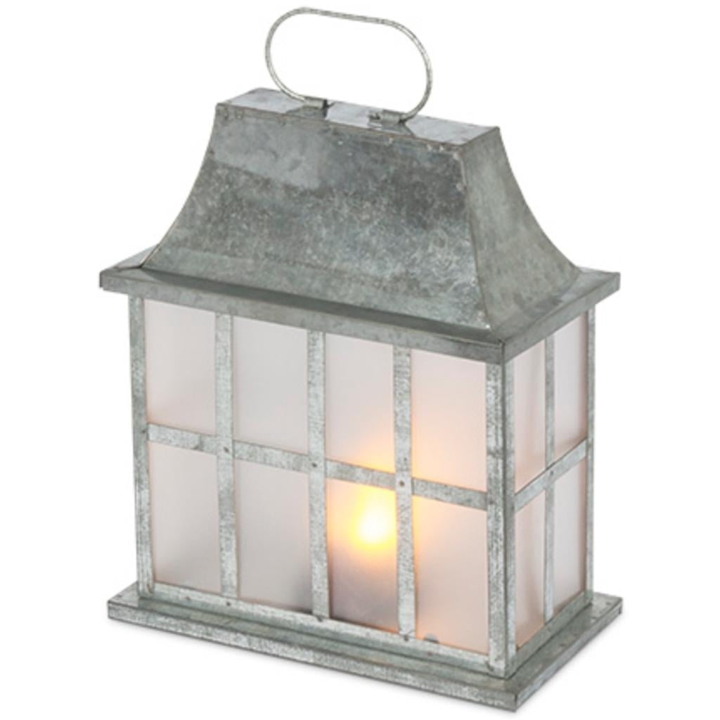 Gerson 44223 11.5" 19 Light Galvanized Battery Operated LED Lantern