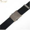 thumbnail image 4 of Canvas Web Belt for Men Adjustable Cloth Fabric Military Belt with Metal Buckle, 4 of 9