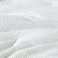 thumbnail image 6 of Chezmoi Collection 4-Piece Cotton Clip Jacquard Comforter Set King, Boho Chic Textured Tufted Basketweave Striped Bedding with Textured Woven Pillow Cushion, White, 6 of 9