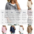 thumbnail image 2 of VSSSJ Women's 3/4 Sleeve Hooded Sweatshirt Loose Fit Batwing Sleeve Ribbed Textured Lightweight Fall Casual Pullover Shirt Tops S, 2 of 8