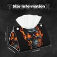 thumbnail image 5 of Cauagu Flame Metal Skull for Large Tissue Box Cover Rectangular–Plus Size Rectangle Tissue Box Holder Long Tissue Holder for Bathroom/Car/Office Decor 7.9X4.9X4.9'', 5 of 7