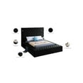 thumbnail image 2 of Bliss Black Velvet King Bed (3 Boxes)-Color:Black Velvet,Style:Contemporary, 2 of 9