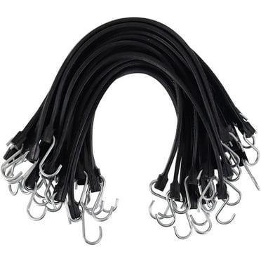 XSTRAP STANDARD 20 Pack 21-Inch Adjustable Rubber Tarp Straps, EPDM Bungee Cords with Hooks - Ideal for Securing Tarps, Canvases, Flatbed Trailers