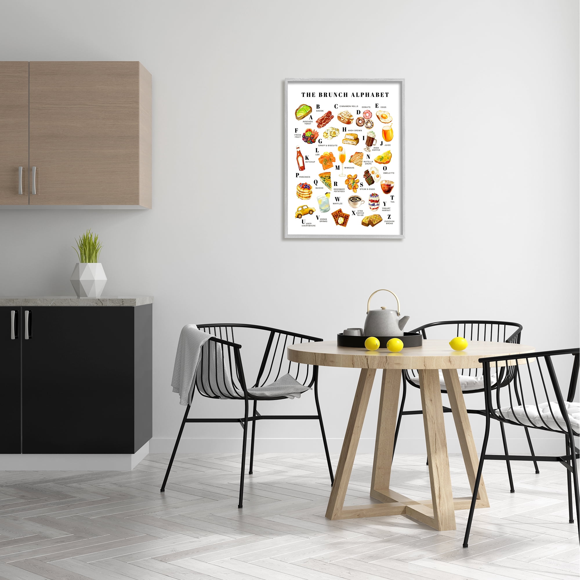 Stupell Industries The Brunch Alphabet Food Treats ABC Illustrations,24 x 30, Design by Ziwei Li