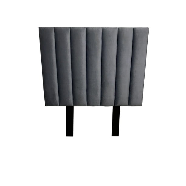 Cabecera Drey El Bazar Store King Size Terciopelo Gris Oxford
