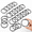Black, variant on 24 Pack 4 Inch Large Binder Rings Shower Curtain Hooks(silvery)