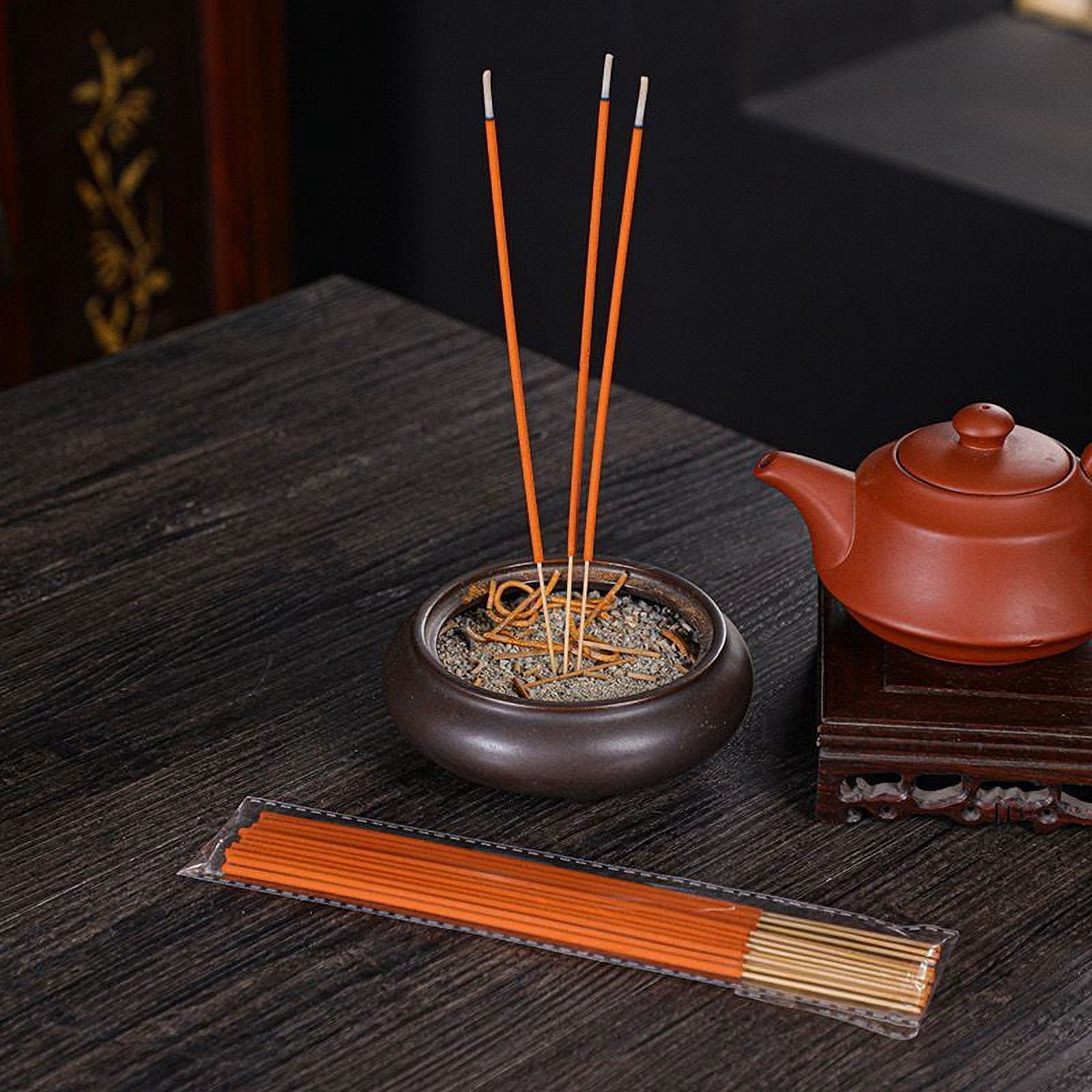 Zhuge 10 Packs Natural sandalwood incense sticks for worship, home use, and temples. Smokeless, odorless, multicolored incense for offering to Buddha ，Purple