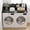 Black, variant on Fnova 54" 2-Tier Washer Dryer Countertop with Storage Shelf, Laundry Topper Organization with Non-Slip Pads, Waterproof, Stain-Resistant, Brown
