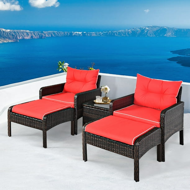 Gymax 5pcs Patio Set Sectional Rattan Wicker Furniture W Red Cushion Com - Gymax 4pc Rattan Patio Furniture Set Outdoor Wicker With Blue Cushion Gymax 5pcs Patio Set Sectional Rattan Wicker Furniture W Red Cushion Com - Gymax 4pc Rattan Patio Furniture Set Outdoor Wicker With Blue Cushion