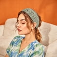 thumbnail image 5 of Boho Headbands for Women Head Bands for Women Crochet Knit Bandana Hair Scarf Soft Stretchy Comfortable Hair Accessory for Daily Wear Festival Yoga Casual Outfits,Gray, 5 of 5