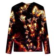 thumbnail image 5 of Pntutb Mujeres 3/4 Mangas Casual Camisas Pullover Túnica Suelta tops Estampado O-Cuello Blusa Pntutb Pntutb-5358, 5 of 5