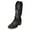 Black, variant on Mostsola Square Toe Cowboy Boots for Women Floral Embroidered Cowgirl Western Boots Wide Calf Boots