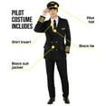 thumbnail image 2 of Morph Pilot Captain Black Costume Men Halloween Costume For Men Black Large, 2 of 3