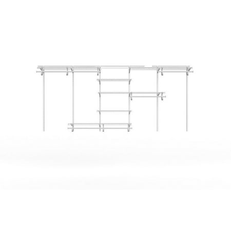 Closetmaid 881000 White Shelftrack 7 To 10 Foot Wide Closet System