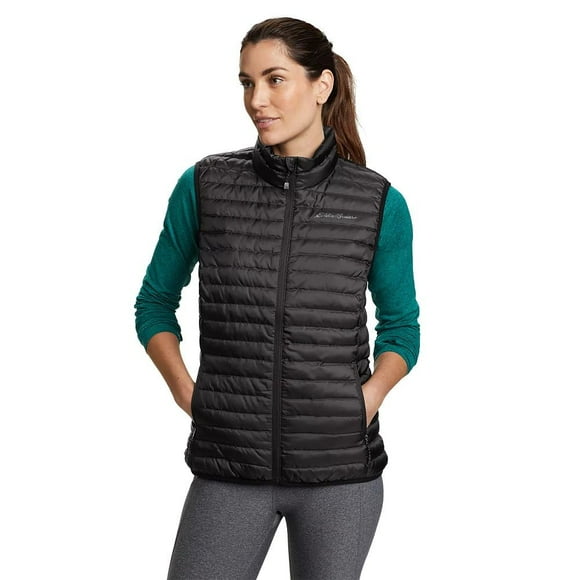 Eddie Bauer Women's Microlight Down Vest Onyx Medium
