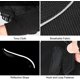 thumbnail image 3 of Guantes de ciclismo, L, para hombre, con almohadilla de gel MTB de 5 mm, absorción de impactos, guantes de bicicleta de carretera MTB DH antideslizantes y transpirables, negros JM, 3 of 5