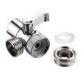 thumbnail image 1 of adapter with shut-off Solid brass arm diverter, 1 of 8