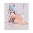 thumbnail image 5 of Figura de acción de anime de moda Liberation No Game No Life Cat Ear Girl Shiro Traje de baño Bikini Agachado Ver 7 cm, Conejo blanco sirviente arrodillado animación marco periférico adornos, 5 of 5
