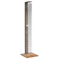 thumbnail image 2 of vidaXL Outdoor Shower Grey 50x55x224 cm Poly Rattan and Acacia Wood, 2 of 5