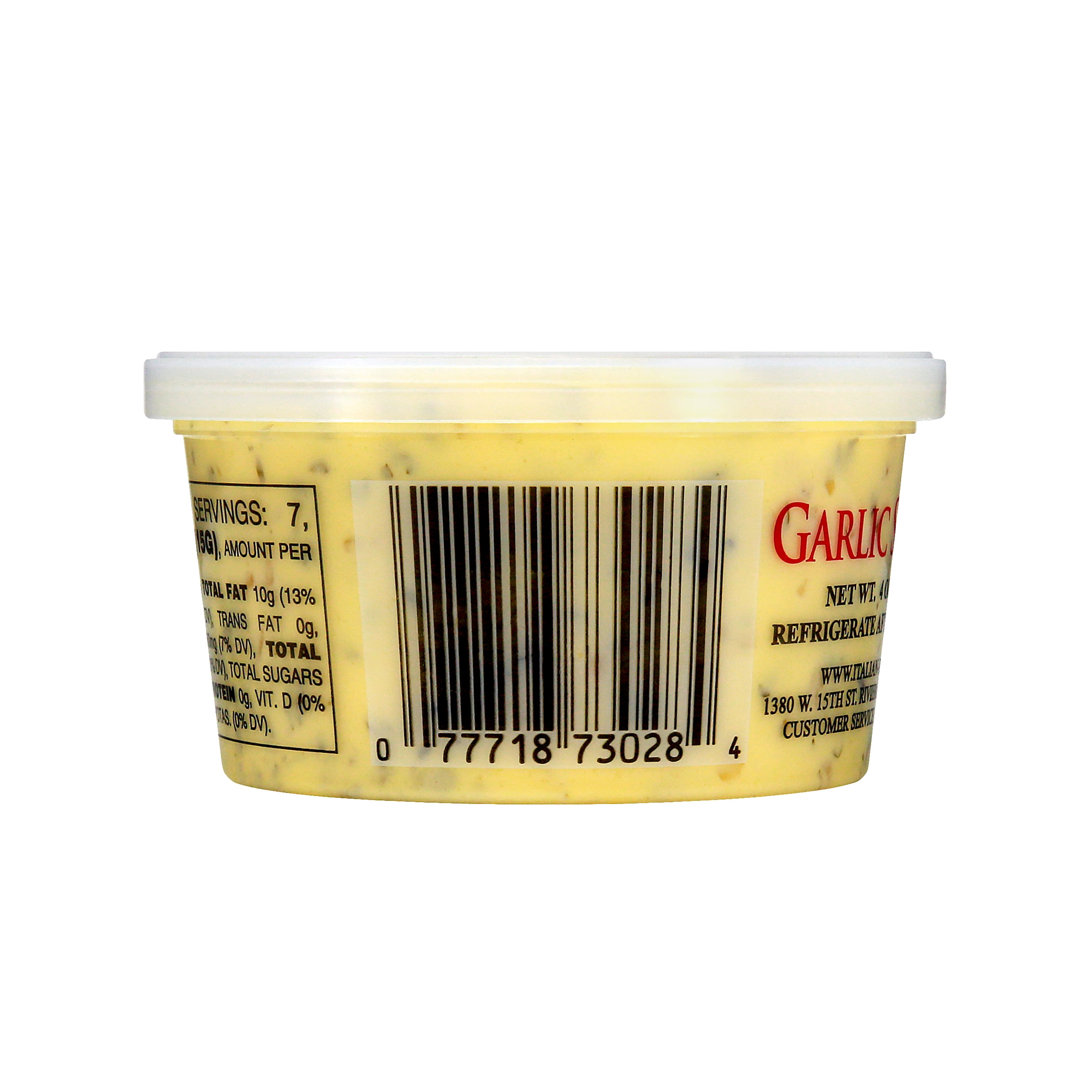 Italian Rose Gluten-Free Garlic Spread, 4 oz, Shelf-Stable, Contains Soy, Milk