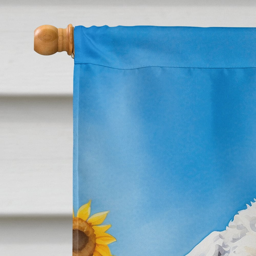 Bedlington Terrier in Sunflowers House Flag 28 in x 40 in