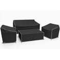 thumbnail image 1 of Ensemble de Housses de Meubles de Patio 4 Pcs Housse de Meubles d'Extérieur pour Table Basse Chaise et Causeuse Robuste 600D Noir, 1 of 7