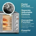 thumbnail image 4 of Elite Gourmet 23L Double Door Stainless Steel & Black Tabletop Oven, 4 of 5