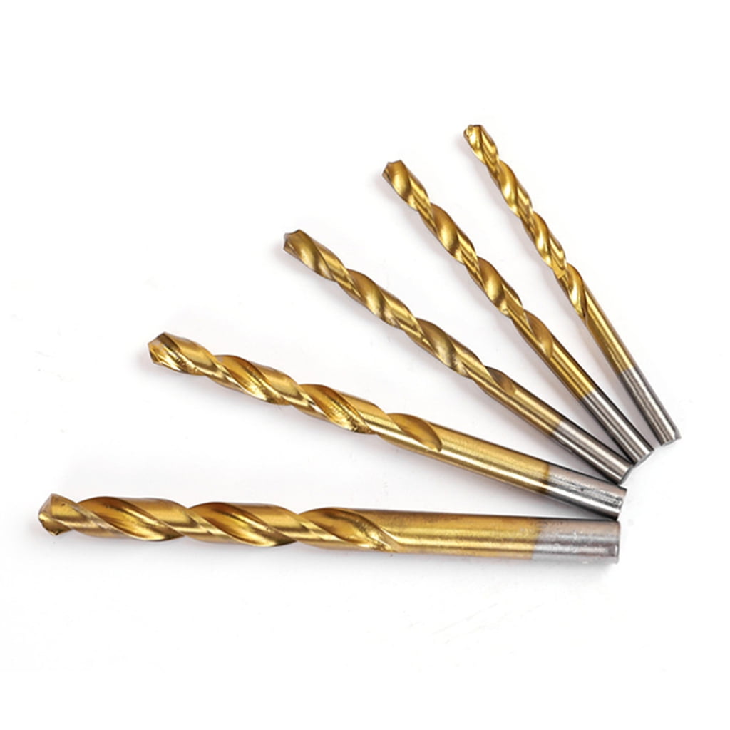 Iron Box packing 99PCS HSS Twist Drill Bits Set 1.5-10mm Titanium Coated Surface 118 Degree For Drilling woodworking professional Color : Iron box pack