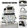thumbnail image 3 of FORMRS Mini Backpack Purse for Women Quilted Travel Daypack Casual Shoulder Bag, Blue Lemons Pattern, 3 of 7