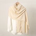 thumbnail image 2 of QASIEATN Wome's Fashion Fall Winter Scarf Warm Solid Color Shawl Wraps Cotton Comfortable Neck Warmer, 2 of 4