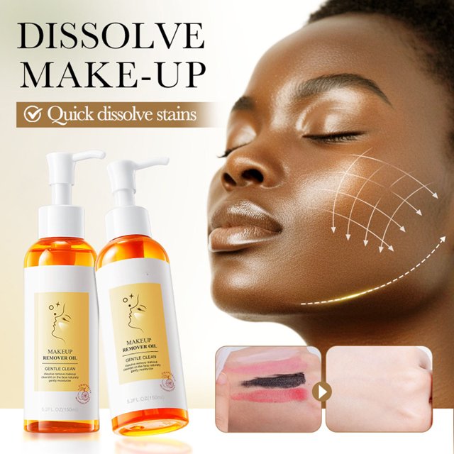 XWSHYW Limpieza de Maquillaje Desmaquillador para Ojos Sensibles, Suave y No Irritante, Tres En Uno, Limpieza de Ojos, Cara y Labios, 150Ml
