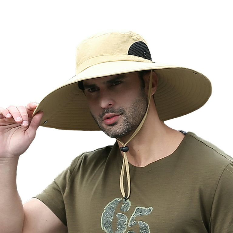 Men Fishing Hat UPF50 Protection Sun, Boonie Bucket Hat Breathable Wide  Brim for Men Women 